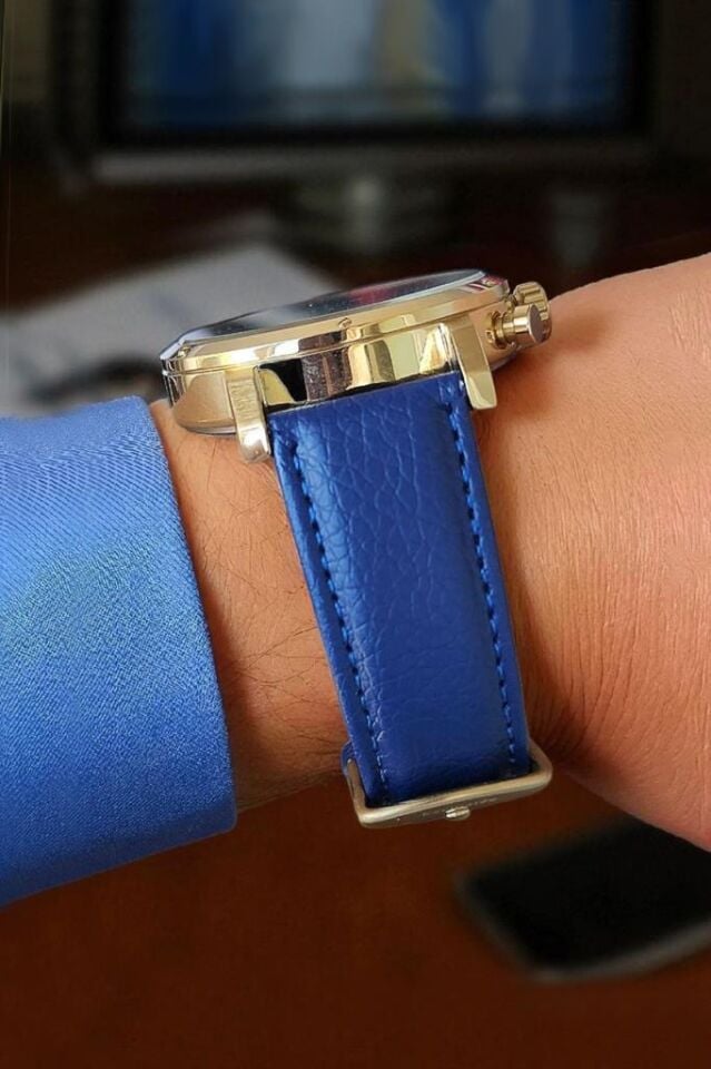 Daniel Klein Lacivert Deri Kayışlı Fonksiyonlu Erkek Kol Saati