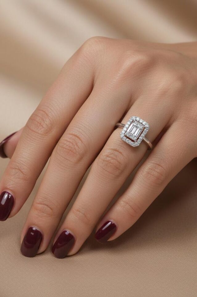 Baget Zirkon Taşlı Ayarlanabilir Kadın Yüzük