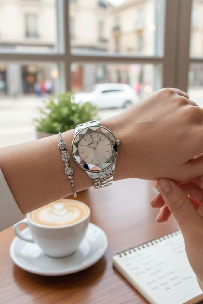 Metalik Kadın Kol Saati - Orijinal - Kesme Cam - Çelik Kordon - 2 Yıl Garanti - Bileklik Hediye