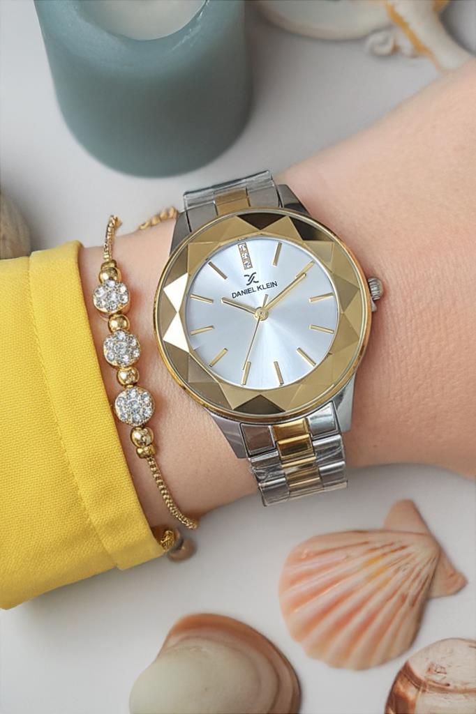 Altın/Metalik Kadın Kol Saati - Orijinal - Kesme Cam - Çelik Kordon - 2 Yıl Garanti -Bileklik Hediye