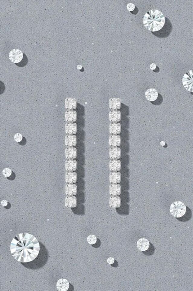 3 mm Zirkon Taşlı Su Yolu Küpe