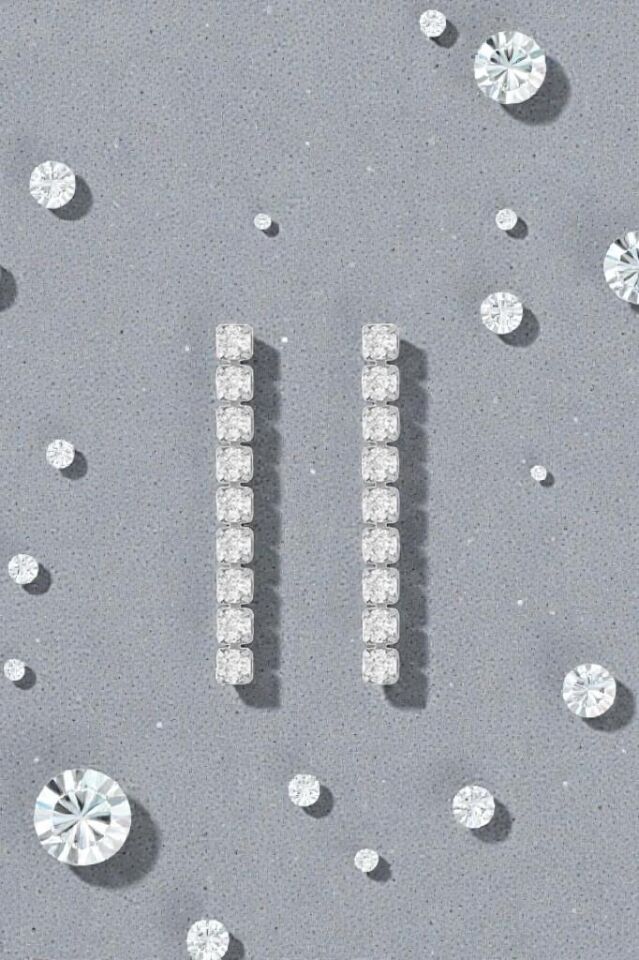 3 mm Zirkon Taşlı Su Yolu Küpe
