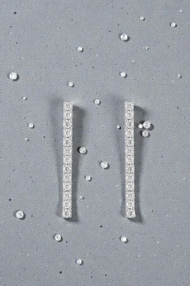 4 mm Zirkon Taşlı Su Yolu Küpe