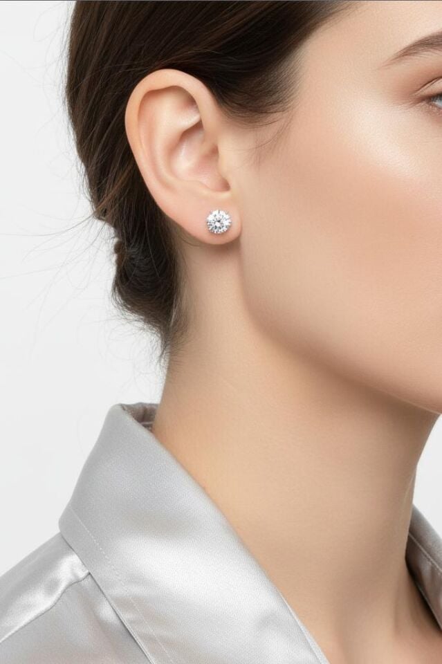 Zirkon Taşlı Küpe