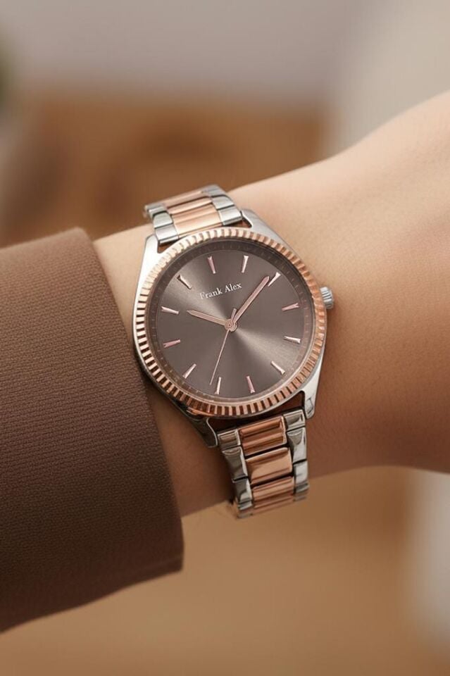 Frank Alex Çelik Bilezik Rose Gold/Metalik Kadın Kol Saati